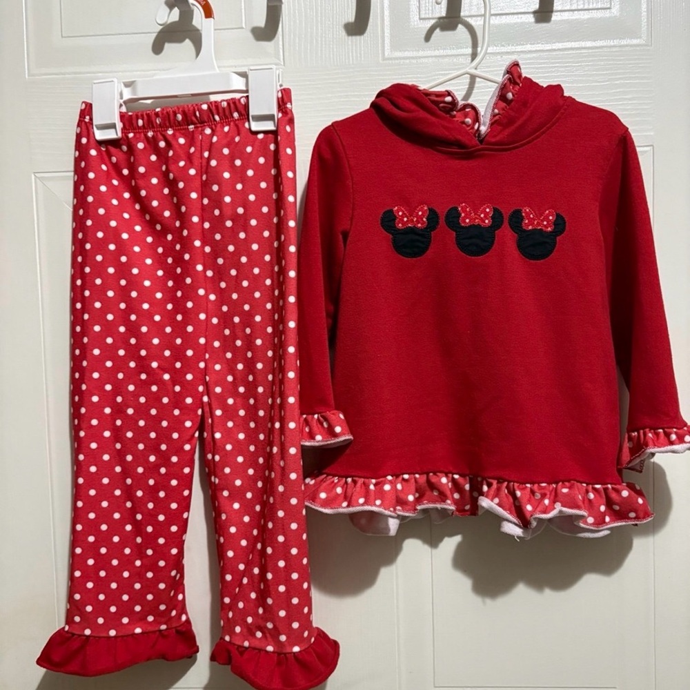 Mickey mouse two piece polka dot boutique set
